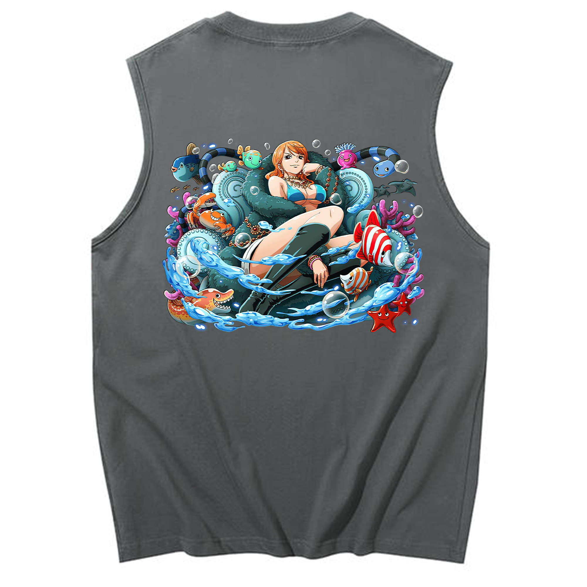 ワンピース ナミ ONE PIECE Nami コットン100％タンクトップ（背面プリント）
